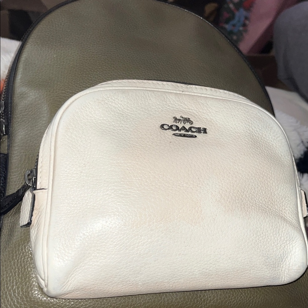 Coach Olive and Cream Backpack